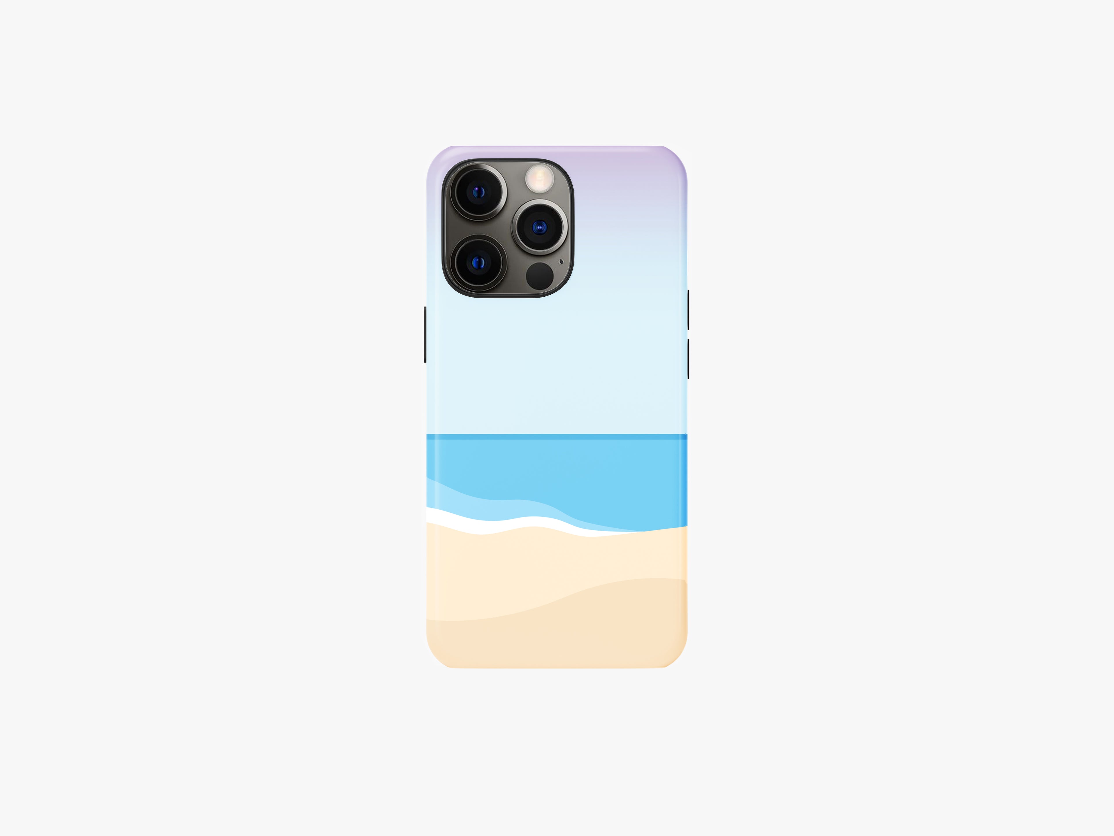 Beach, Ocean, and Blue Sky | Illustration of a Serene Coastal Scene | Magsafe | Slim dual-layer protection