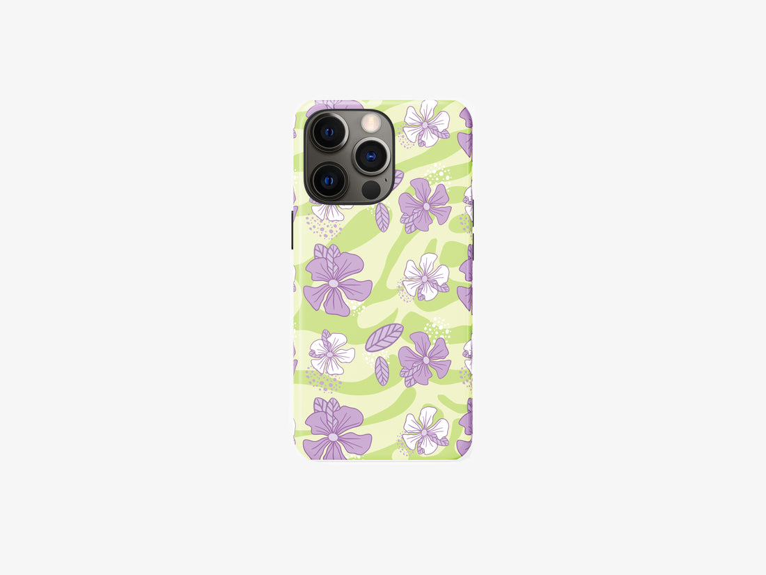 Purple and White Flowers | Elegance in Bloom | Magsafe | Slim dual-layer protection