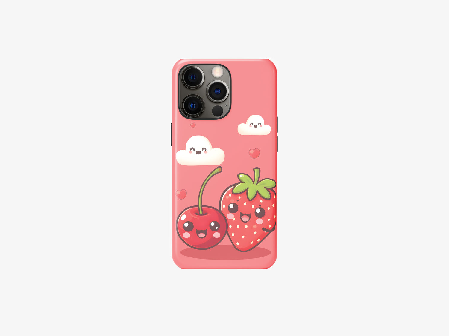 Fruity Cloud Delight | Cute Cherry, Strawberry, and Cloud | Magsafe | Slim dual-layer protection