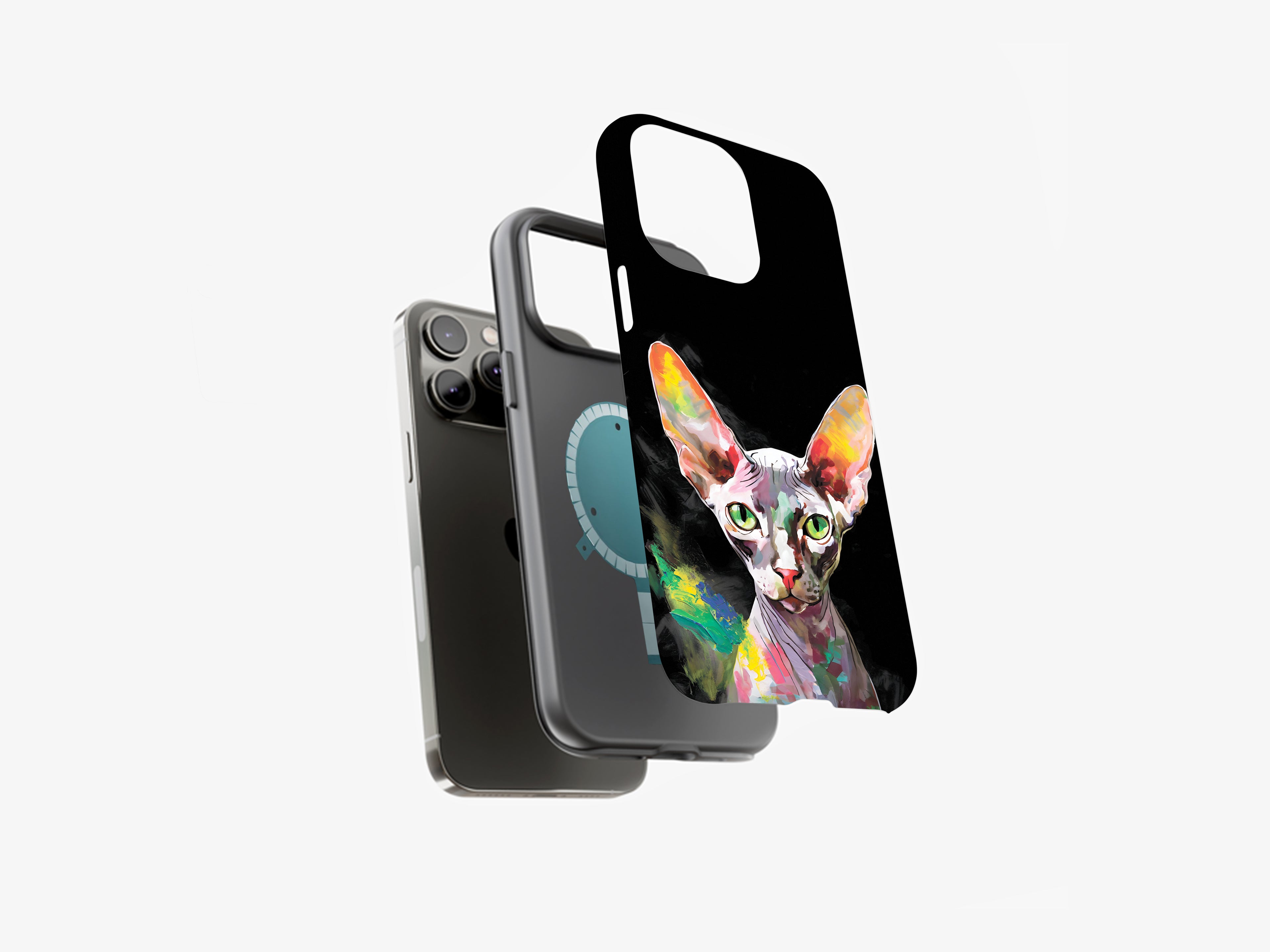 Gentle Kitty | Illustration of a Calm Cat | Magsafe | Slim dual-layer protection