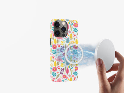 Colorful Blooms | Vibrant Floral Display | Magsafe | Slim dual-layer protection