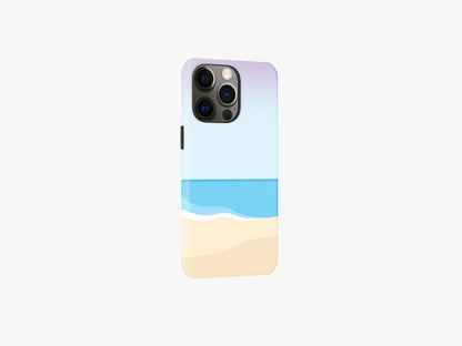 Beach, Ocean, and Blue Sky | Illustration of a Serene Coastal Scene | Magsafe | Slim dual-layer protection