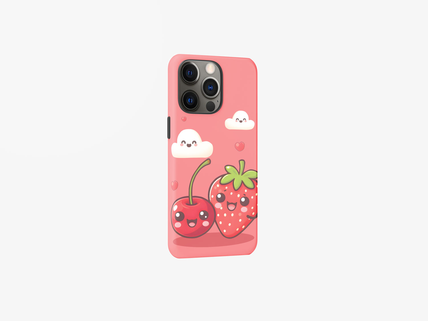 Fruity Cloud Delight | Cute Cherry, Strawberry, and Cloud | Magsafe | Slim dual-layer protection