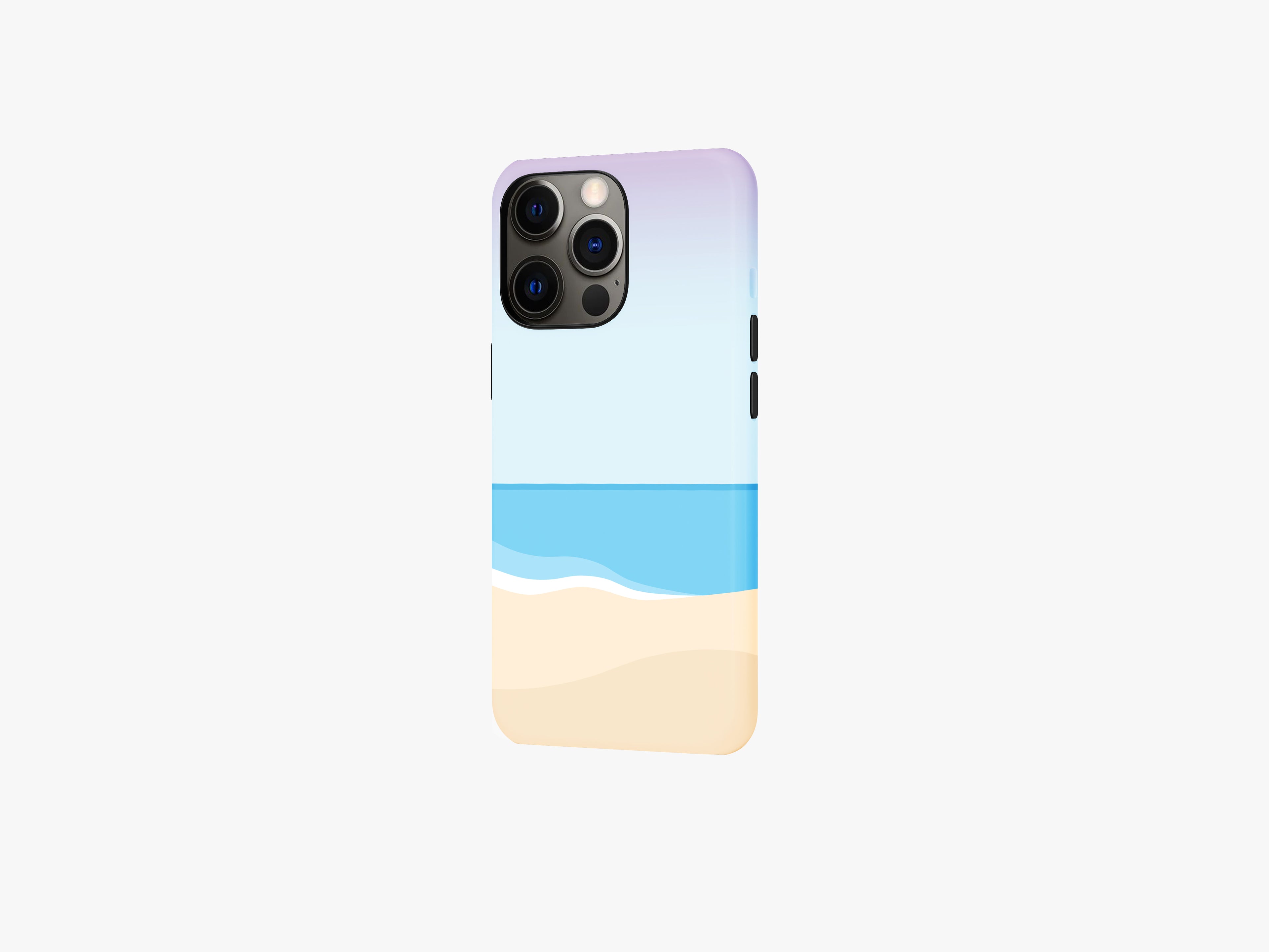 Beach, Ocean, and Blue Sky | Illustration of a Serene Coastal Scene | Magsafe | Slim dual-layer protection