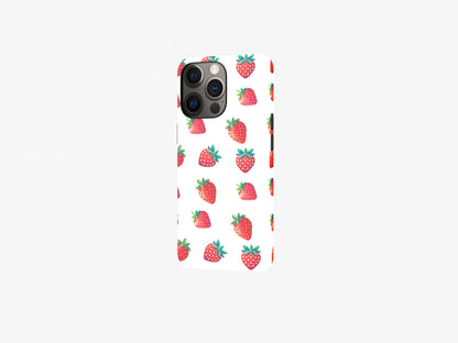 Strawberry Serenade | Rows of Small Strawberries | Magsafe | Slim dual-layer protection