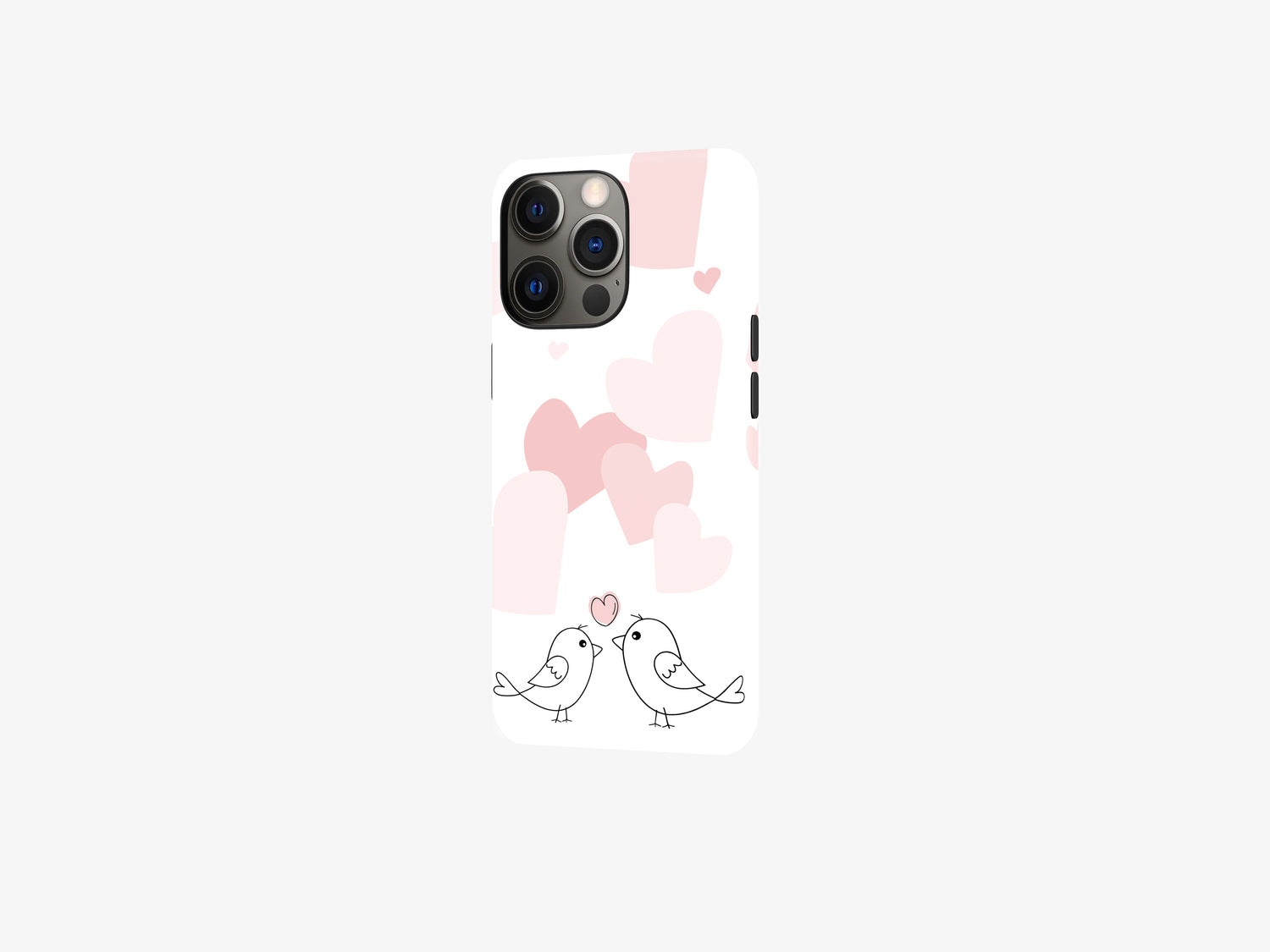 Lovebirds Serenade | Hearts and Birds Design Case | Magsafe | Slim dual-layer protection