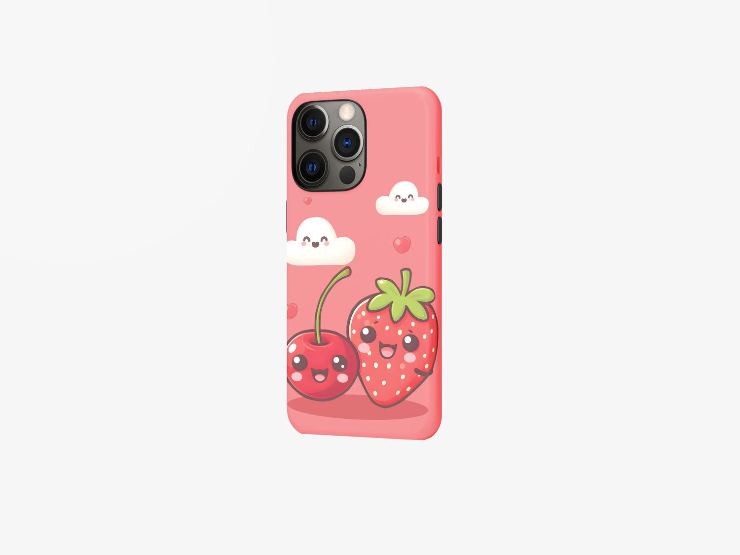 Fruity Cloud Delight | Cute Cherry, Strawberry, and Cloud | Magsafe | Slim dual-layer protection