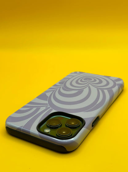 Purple Heart Illusion | Hearts Intertwined in Illusory Cascade | Magsafe | Slim dual-layer protection