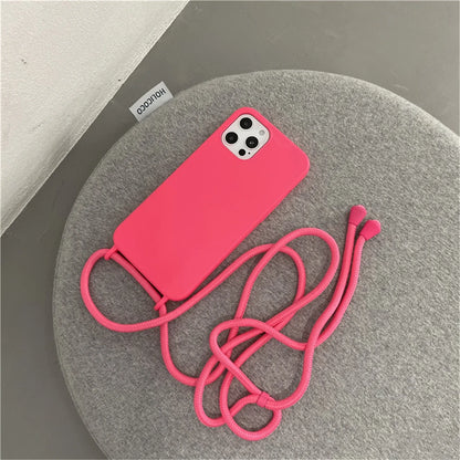 Crossbody Necklace Lanyard Rope Silicone Case